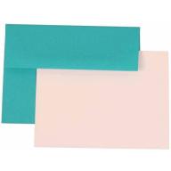 JAM Paper Recycled Personal Stationery Sets with Matching A6 Envelopes, Sea Blue, 25-Pack