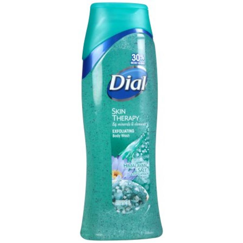 Dial Skin Therapy Exfoliating Body Wash with Himalayan Salt and Exfoliating Beads gently removed dull, dry surface skin to reveal healthier, smoother skin.
