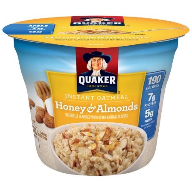 Quaker® Honey & Almond Instant Oatmeal 1.76 oz. Cup (12 Pack)