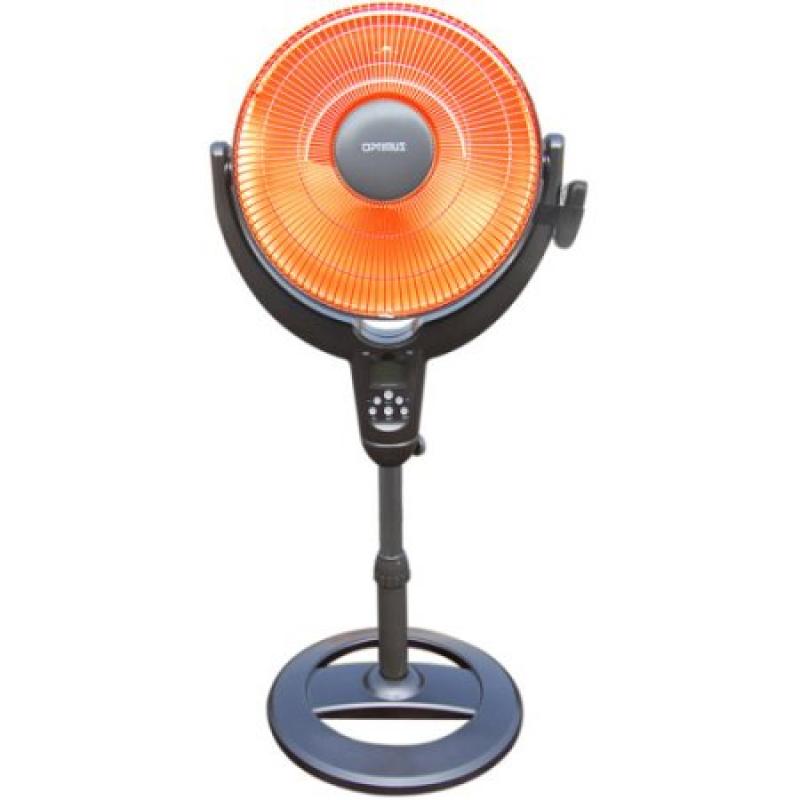 Optimus 14" Oscillating Pedestal Dish Heater with Remote HEOP4501