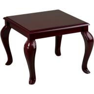 Work Smart Queen Ann Traditional End Table, Mahogany