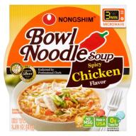 Nongshim Spicy Chicken Flavor Bowl Noodle Soup, 3.03 oz, 12 count