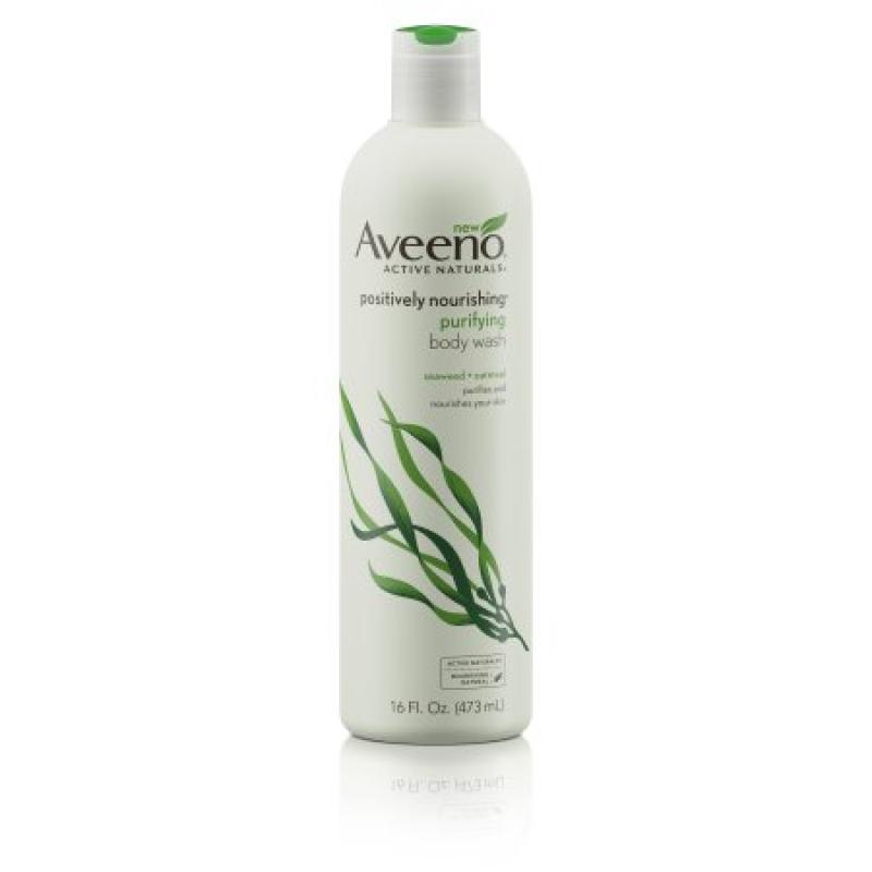 Aveeno Active Naturals Positively Nourishing Purifying Body Wash Seaweed + Oatmeal, 16.0 FL OZ