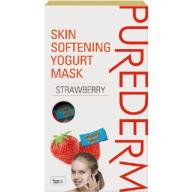 Purederm Strawberry Skin Softening Yogurt Mask, 5 count