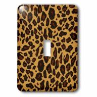 3dRose Leopard Print - cheetah spots - beige brown animal skin pattern - sassy girly stylish animal print, Single Toggle Switch