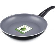 GreenLife Healthy Ceramic Non-Stick 10" Soft-Grip Black Aluminum Open Fry Pan