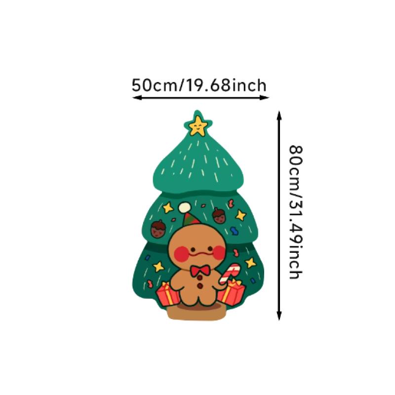 Gingerbread Kitchen Rugs Christmas Doormat Floor Mat With Gingerbread Man Non-Slip Bath Mats Doormats For Indoor Bedroom Front