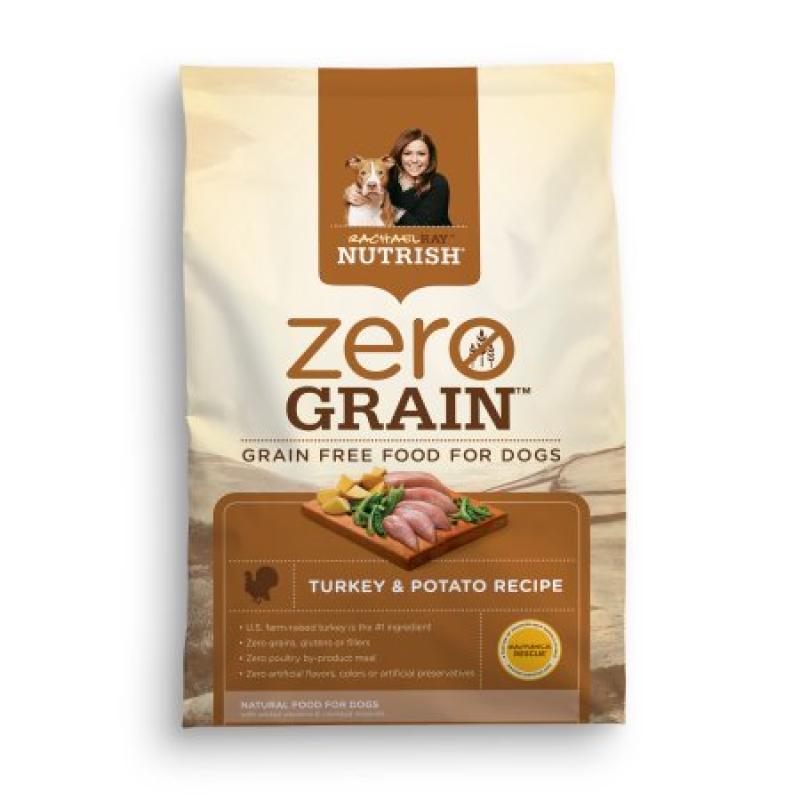 Rachael Ray Nutrish Zero Grain Natural Dry Dog Food, Turkey & Potato Recipe, 28 lbs