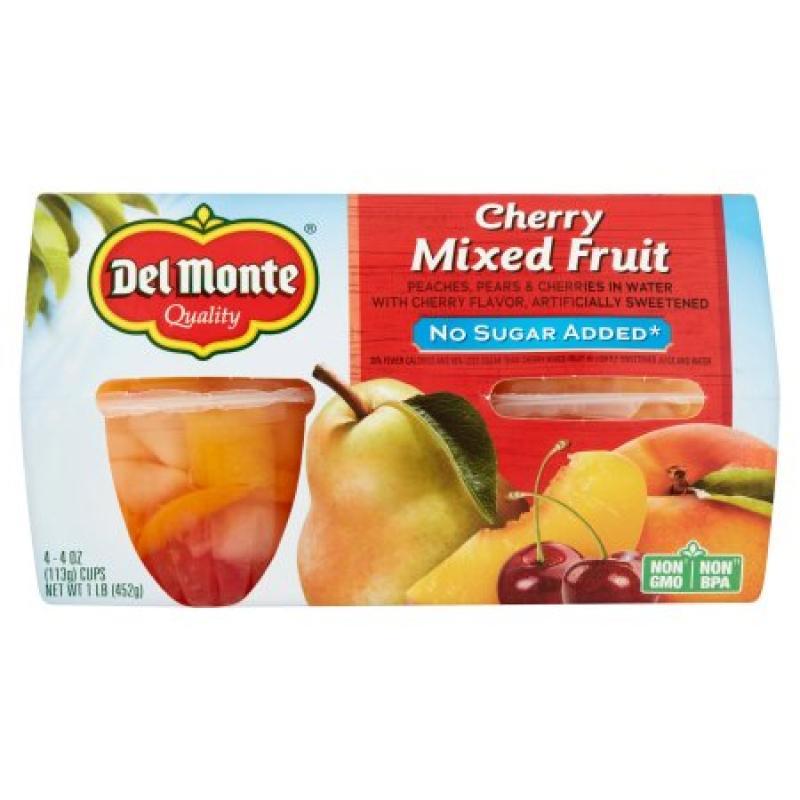 Del Monte Cherry Mixed Fruit, 4 oz, 4 count
