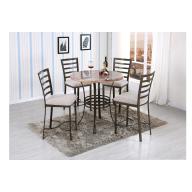 5 Pc. Faux Marble Counter High set
