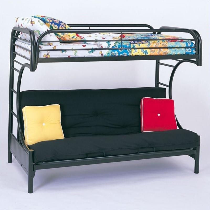 Coaster "C" Style Bunk Bed And Futon In Black