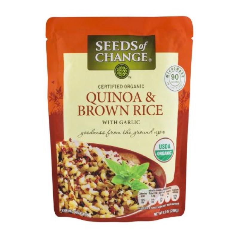 Seeds Of Change Quiona & Brown Rice With Garlic, 8.5 OZ