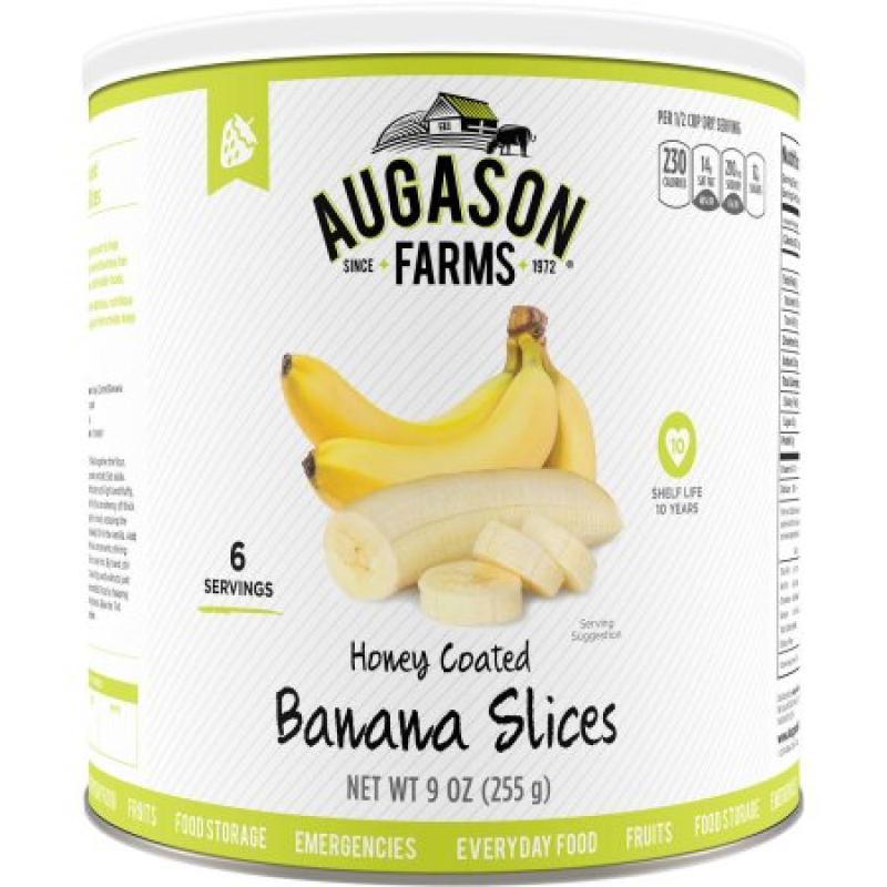 Augason Farms Honey Coated Banana Slices, 9 oz