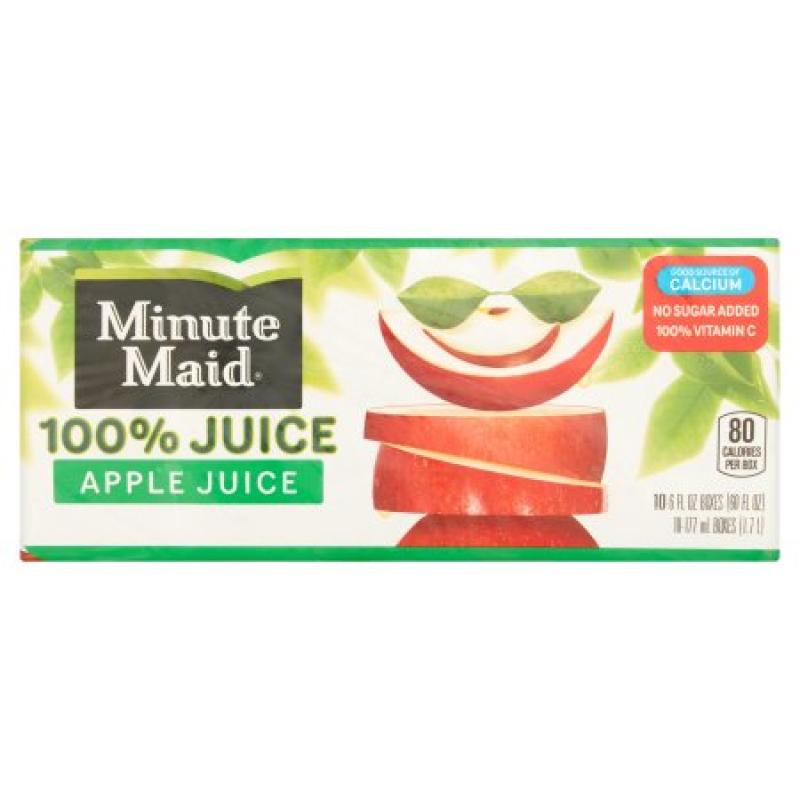 Minute Maid 100% Juice Apple Juice - 10 CT