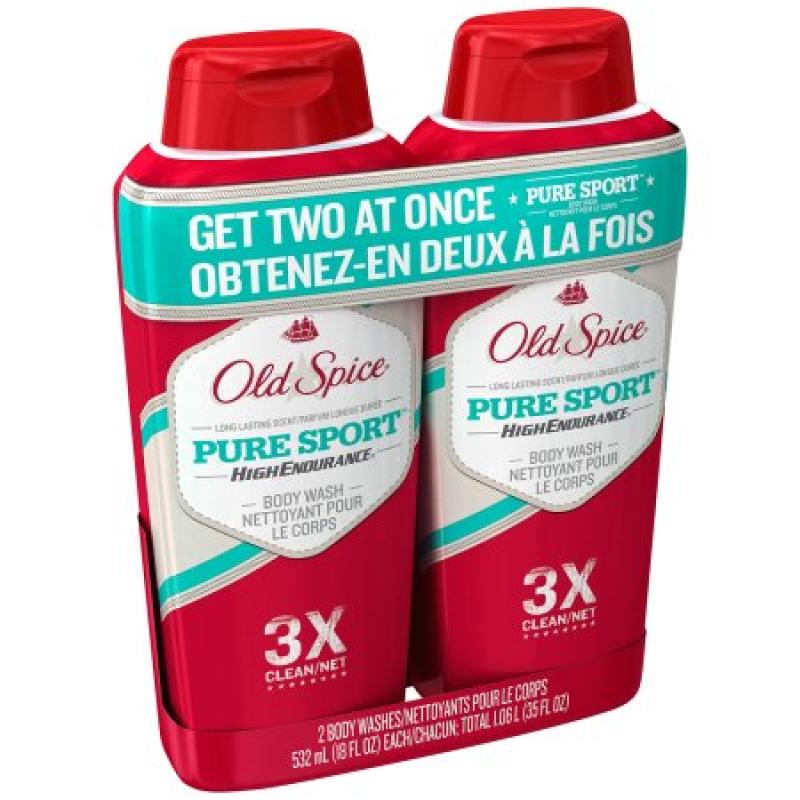 Old Spice® High Endurance® Pure Sport™ Body Wash 2-18 fl. oz. Bottles