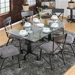 Furniture of America Fausto Dinner Table in Antique Black
