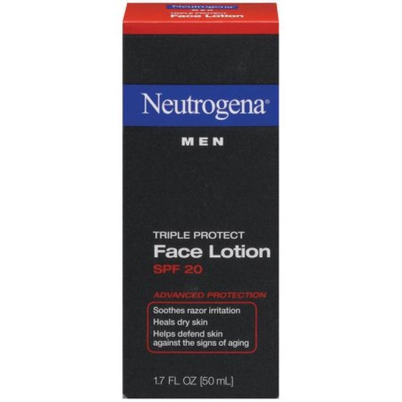 Neutrogena Men Triple Protect Face Lotion Broad Spectrum SPF 20, 1.7 Fl. Oz