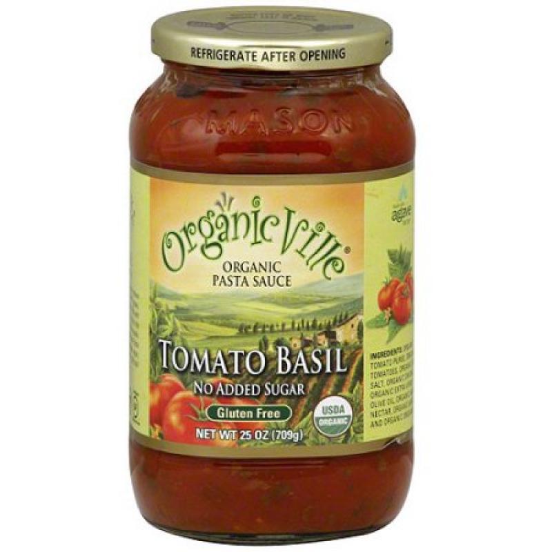 Organicville Tomato Basil Organic Pasta Sauce, 24 oz (Pack of 6)