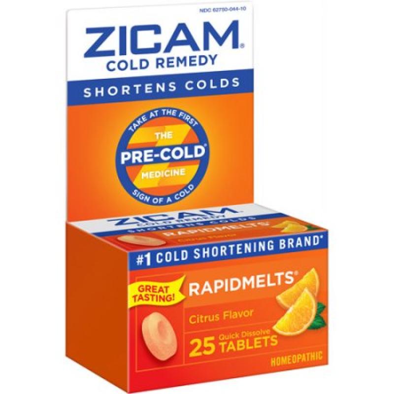 Zicam Rapidmelts With Vitamin C Citrus Cold Remedy 25 Ct