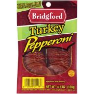Bridgford Turkey Pepperoni, 4.5 oz