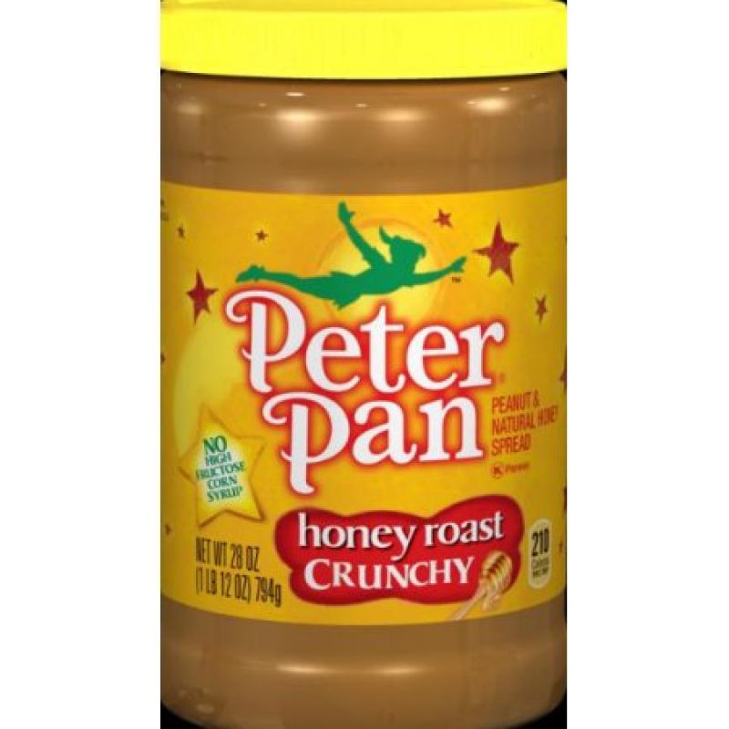 Peter Pan Honey Roast Crunchy Peanut & Natural Honey Spread, 28 oz