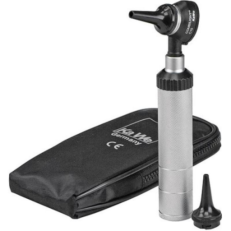 KaWe COMBILIGHT C10 Otoscope, Silver and Black