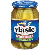 Vlasic Stackers Zesty Garlic Pickles 16 Fl Oz Jar