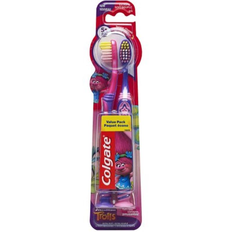 Colgate Kids Trolls Extra Soft Toothbrushes, 2 ct