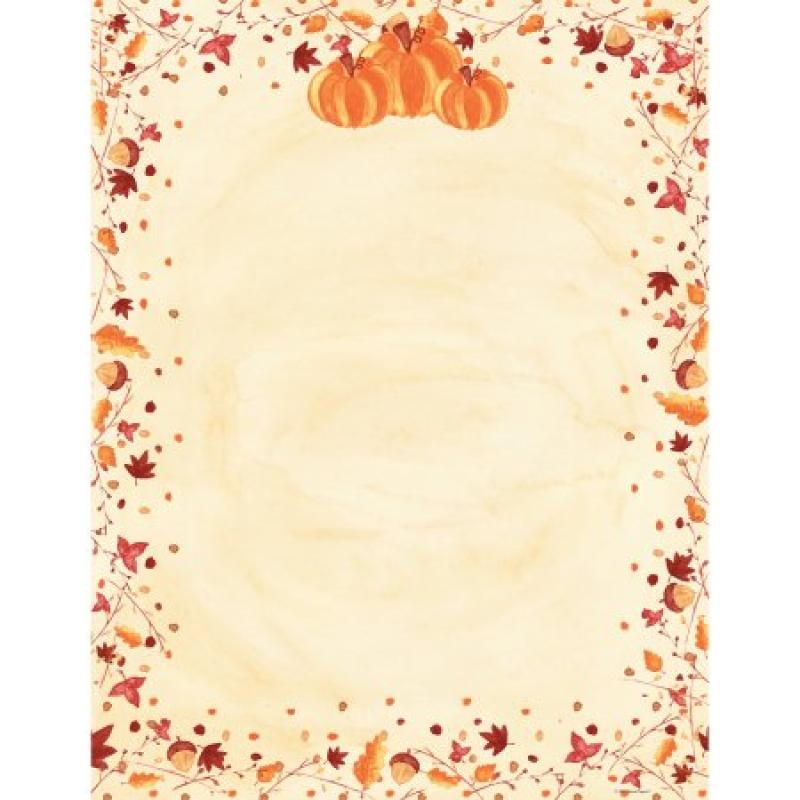 Great Paper Painted Pumpkin Decorative Letterhead Paper, 80-Count