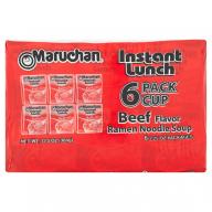Maruchan® Instant Lunch™ Beef Flavor Ramen Noodles 6-2.25 oz. Packs