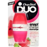 ChapStick DUO Refreshing Watermelon and Strawberry Kiwi Lip Balm - 0.194 oz Each (2 Pieces)