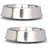 2-Pack Anti Ant Stainless Steel Non Skid Pet Bowl For Dog or Cat, 8 Oz, 1 Cup