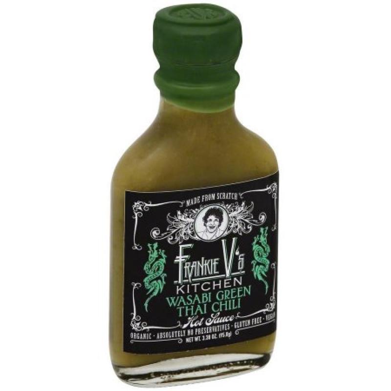 Frankie Vs Kitchen Wasabi Green Thai Chili Hot Sauce, 3.38 oz, (Pack of 6)