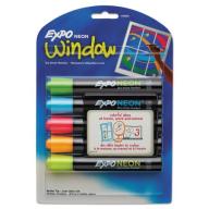 Expo Neon Dry Erase Marker, Bullet Tip, Assorted, 5pk