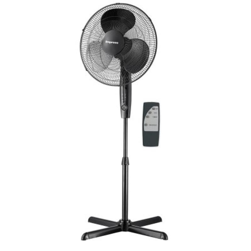 Impress 16 Inch Pedestal Fan with Remote Control and Timer- Black