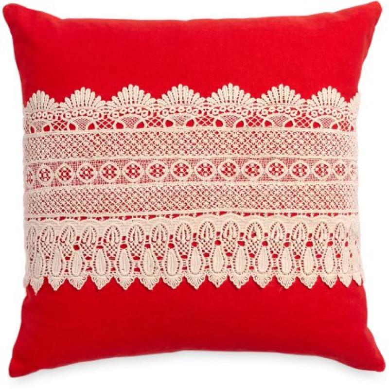 The Pioneer Woman Crochet Band 18x18 Decorative Pillow