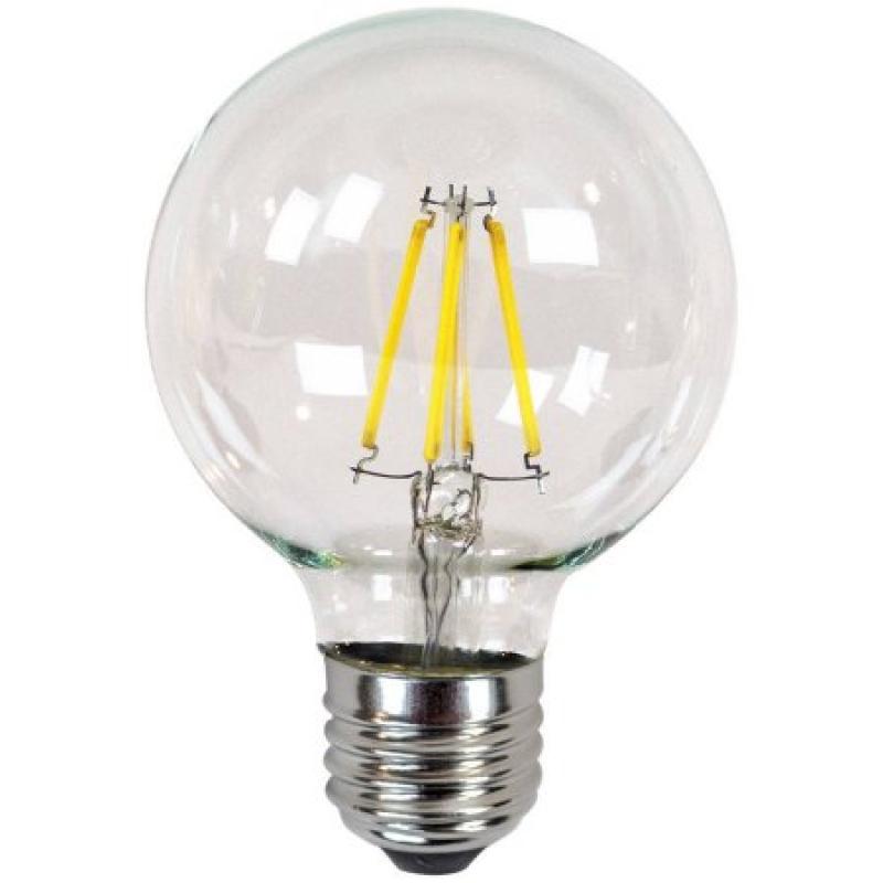 Newhouse Lighting G25 Dimmable Globe Vintage Edison 3.5W LED Filament Light Bulb, 2200K