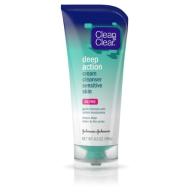 Clean & Clear Deep Action Cream Facial Cleanser Sensitive Skin, 6.5 Oz.