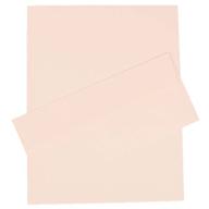 JAM Paper Business Stationery Set, #10 Envelopes, 4 1/8 x 9 1/2, Strathmore Bright White Pinstripe, 100/pack