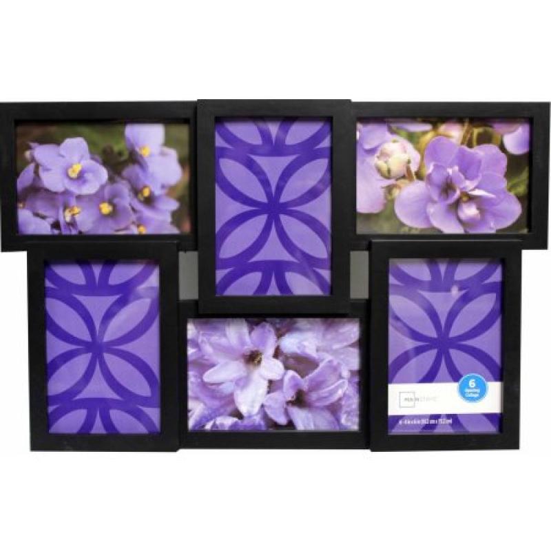 Mainstays 6-Opening Collage Frame, Black