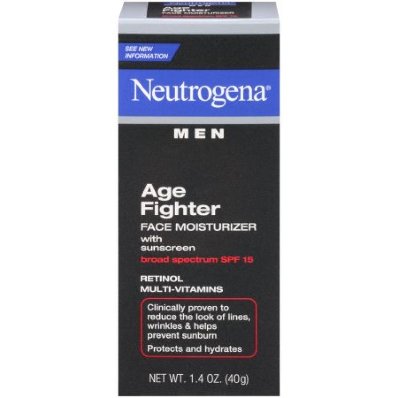 Neutrogena Men Age Fighter Face Moisturizer With Sunscreen Broad Spectrum SPF 15, 1.4 Oz