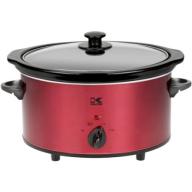 Kalorik 3.7-Quart Slow Cooker, Red and Stainless Steel