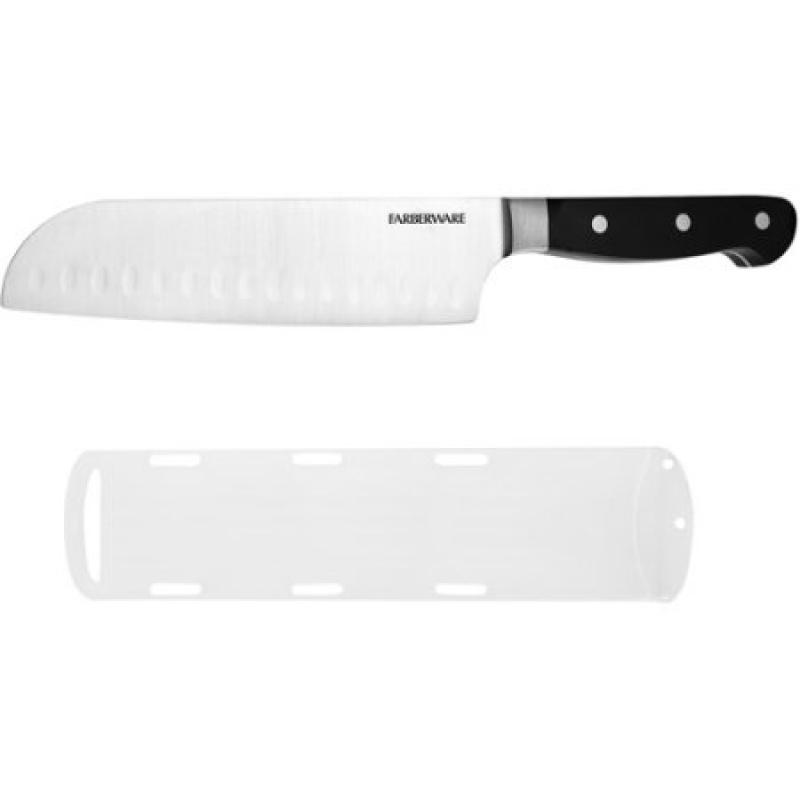 Farberware Triple Rivet Forged 7" Santoku Knife with Blade Cover