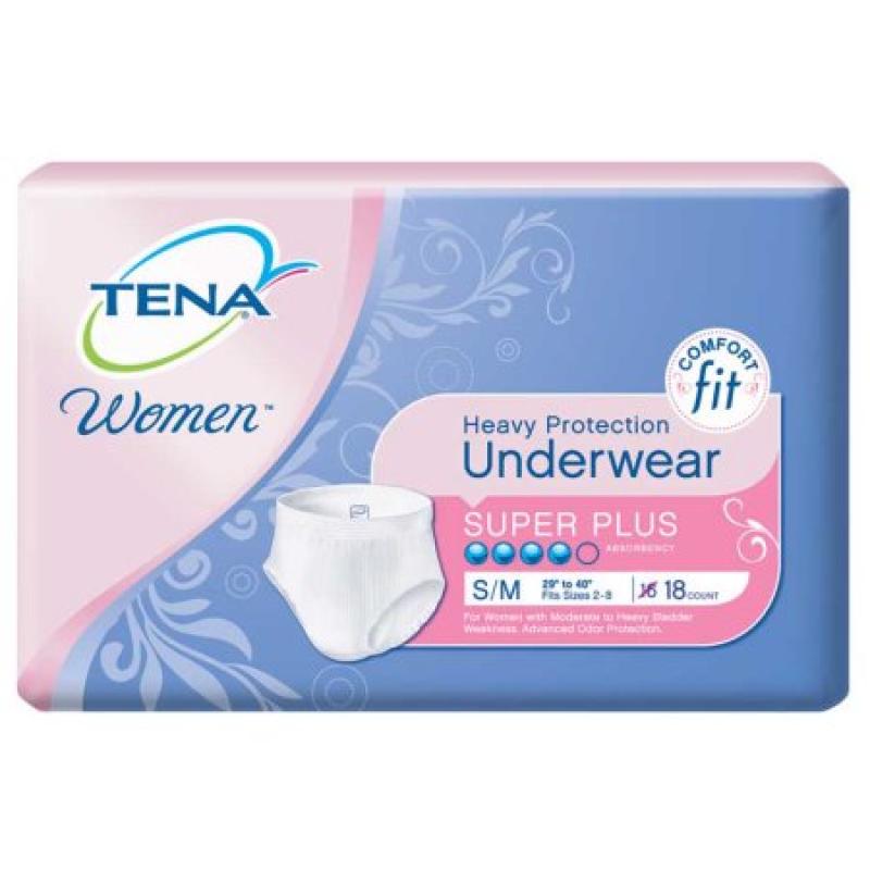 TENA WOMEN Heavy Protection Underwear, 18 count