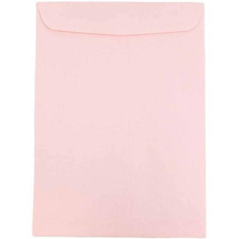 JAM Paper Open End (6" x 9") Envelopes, Basis Baby Pink,10pk