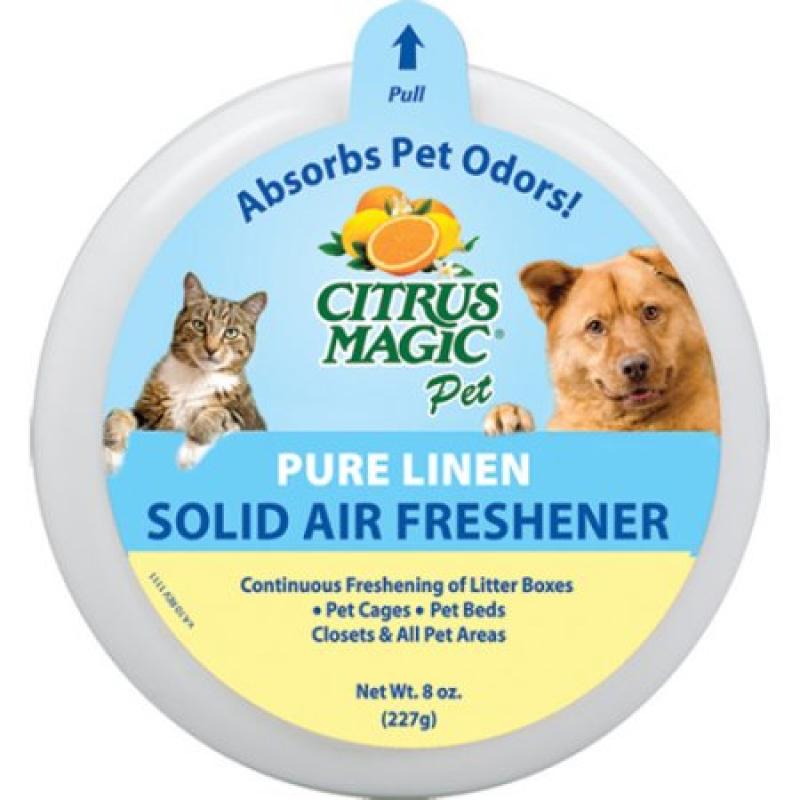 Citrus Magic Pet 8-Ounce Solid Air Freshener, 3 Pack, Pure Linen