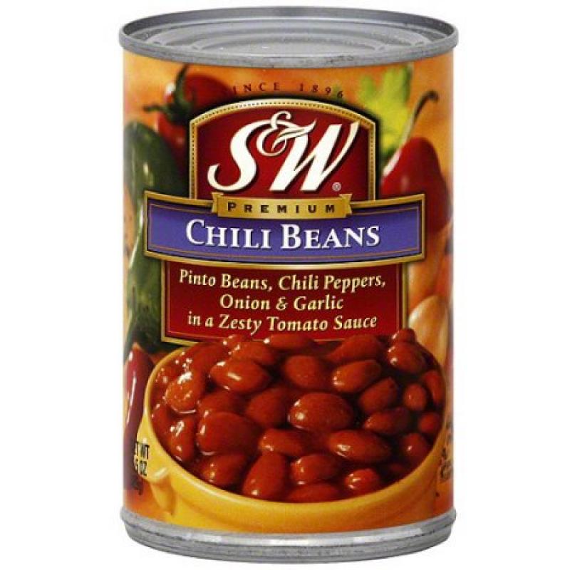 S&W Chili Beans, 15.5 oz (Pack of 12)