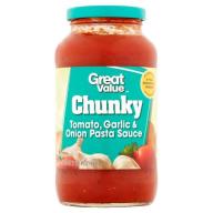 Great Value Chunky Tomato, Garlic & Onion Pasta Sauce 24oz