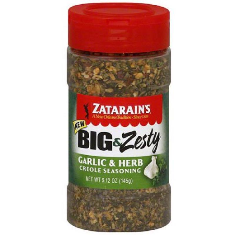 Zatarain&#039;s Big & Zesty Garlic & Herb Creole Seasoning, 5.25 oz (Pack of 6)