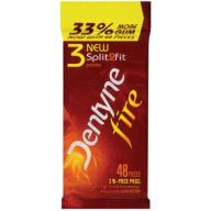 Dentyne Fire Spicy Cinnamon Sugar Free Gum, 3 pack